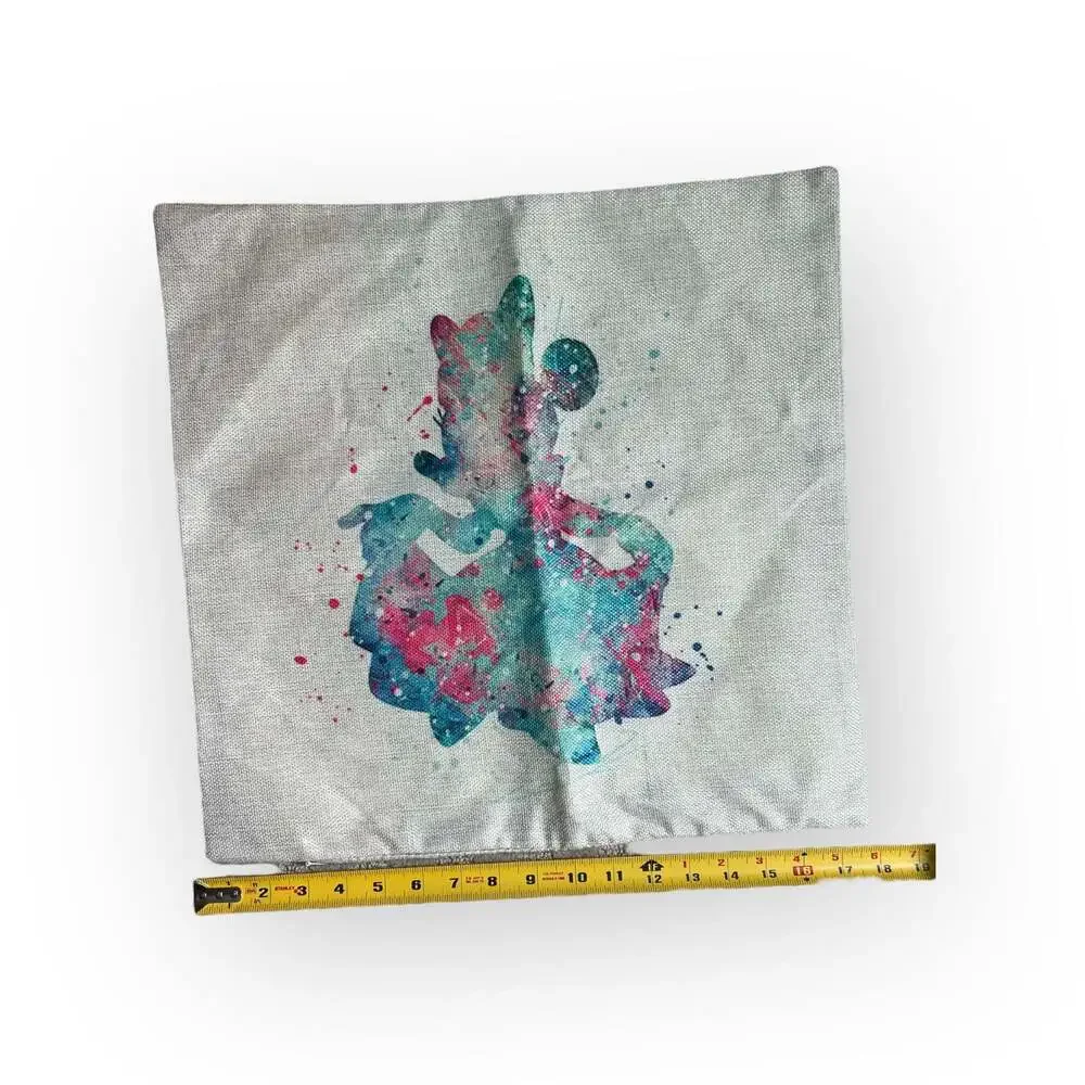 Disney Minnie Mouse watercolor pillow cover